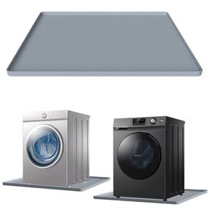 lot 4217 image: OIEKUN 27x27 Washing Machine Drain Pan Silicone Mat with 0.78 Raised Edges, Non-Slip Washer Drip Tray, Prevent Water Leakage and Floor Damage From Such as Washing Machines,Wine Cabinet��grey��
