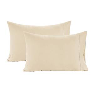 lot 4224 image: LANE LINEN Queen Ivory Pillow Cases Set of 2 100% Egyptian Cotton Sateen Perfect for Home Hotels & Hospital Use Standard Size
