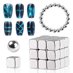 lot 4228 image: heemeei 47Pcs Cat Eye Magnet for Nails, Square and Beads Nail Magnets for Nail Art, Cat Eye Magnets for Nails, Strong Nail Magnetic Set, Nails Magnet Tool for 3D Cat Eyes Gel Polish, Home Salon DIY