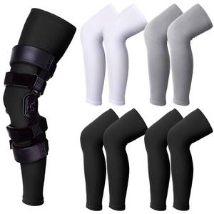 lot 4237 image: Sosation 8 Pcs Knee Brace Undersleeve Knee Sleeve for Under Brace Closed Patella Compression Breathable Leg Sleeves for Men Women Thigh Shin Support for Sports Protector(Large)
