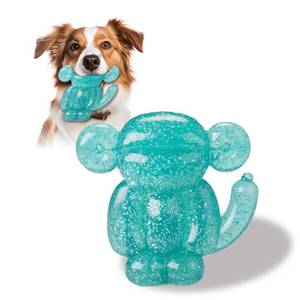lot 4239 image: Allcoke Monkey Dog Chew Toy, Indestructible Dog Rubber Toy for Medium & Large Dogs, Tough No Stuffing Puzzle Toy, Anxiety Relief & Dental Care, Interactive Cognitive Toy, 4.92inch (Green)