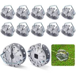 lot 4241 image: Saysurey 12 Pcs Electric Fence Tightener Wire Tightener Rapid Wire Tensioner, Fence Tensioner Strainer, Rapid Fence Wire Tensioner for Fencing Tool and Tightening Metal Fence Post