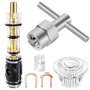 lot 4269 image: Dual Seal Replacement Cartridge, With 104421 Removal Tool and Shower Knob, Compatible with Moen 12251225B Shower trim kit, Shower Cartridge for Single Handle Bathroom Shower Faucet