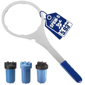 lot 4285 image: SPBW-5 Water Filter Housing Wrench 5.93 In, Heavy Duty Metal Replacement for SW-3, Compatible with Pentek 10 Big Blue & GE GXWH40L Whole House Filter Housing, Fits for Culligan Pentek Plymouth