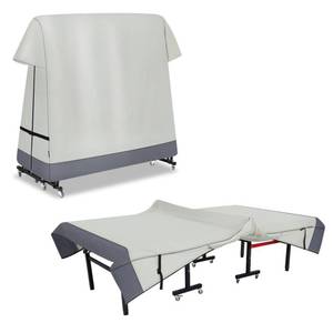 lot 5787 image: STEECA Ping Pong Table Cover Outdoor Waterproof, Dual Function Table Tennis Cover Fits Both Folding Tables and Flat Tables Indoor & Outside 68L x 630W x 62H