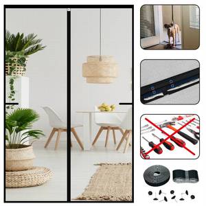 lot 5796 image: CHIYUNS Screen Door Mesh Magnetic Closure 34 x 80 inch, Self Closing Fiberglass Mosquito Net with Magnet for Doors, Heavy Duty Bug Fly Screens Curtain for Doorway, Keep Bugs Out, Pet Friendly