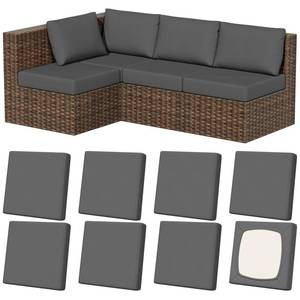 lot 5809 image: Vorshape 8Pcs Stretch Patio Cushion Covers, Outdoor Couch & Sofa Replacement Slipcovers for Patio Furniture Cushion Covers, Washable Reusable Furniture Protector
