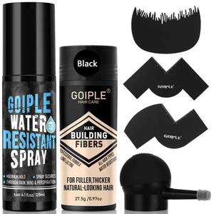 lot 6270 image: Hair Fiber Water Resistant Spray for Men Hair Fiber Holding Sprays for Black Hairs Extra Hold  Barber Enhancement Sprays for Hair & Beard- Hairline Enhancer & Volumizing Spray Barber Enhancement Card