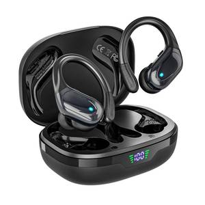 lot 6303 image: HAOYUYAN Wireless Earbuds, Sports Bluetooth Headphones, 80Hrs Playtime Ear Buds with LED Power Display, Noise Canceling Headset, IPX7 Waterproof Earphones for WorkoutRunning(Black)