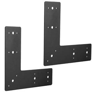 lot 6337 image: Sihnman 10x10 L Shape Steel Flat Bracket (2 pc) with Powder Coating as Mending Plate, Right Angle Brackets, Corner Bracket, L Strap. Corner Angles Plate with Holes, L Plate for Truss framing.