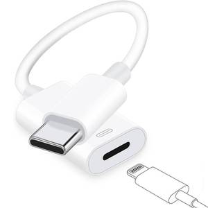 lot 6374 image: USB C to Lightning Headphone Audio Adapter for iPhone 17 16 15 Plus Pro Max with Charge Data,Type C Male to Female Lightning Earphone Converter Dongle for iPad Pro Air Mini MacBook