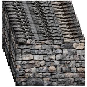 lot 6400 image: 35 Pcs Miniature Dollhouse Wallpaper Self-Adhesive Mini DIY Floorboards Wall Paper Real Life DIY Decoration for Dollhouse (Brick Gray)
