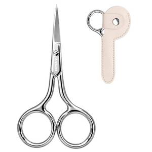 lot 6415 image: A3.8 Inch Silver Eyebrow Scissors, Stainless Steel small scissors for Personal Care, Professional Grooming Scissors for Eyebrows, Mustache & Beard Hair Trimming