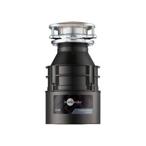 lot 9789 image: InSinkErator Badger 5 Garbage Disposal, Standard Series 12 HP Continuous Feed Food Waste Disposer, Black, Set of 1