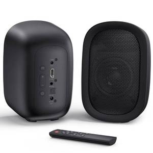 lot 9790 image: Saiyin Powered Bluetooth Bookshelf Speakers for Record Player, 40W Stereo Sound Speakers with 3-Inch Woofer, Dual-Curved Horn Bass Reflex Port and OpticalAUXTV-ARC for TurntablePCTV, Pair
