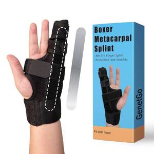 lot 10043 image: GenetGo Boxer Break Metacarpal Splint Brace - 4th or 5th Finger Splint Support (Medium)