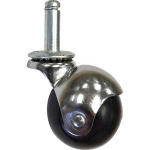 lot 10089 image: Shepherd 2 Hooded Ball Office Chair Caster, Smooth-Rolling Replacement Swivel Caster Wheel for Office Chairs, BlackChrome