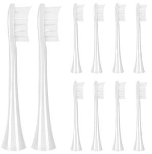lot 10156 image: 10 Pcs Replacement Toothbrush Heads for Boka 2.0 & 3.0 Electric Toothbrush Adults with Dust Cover, White