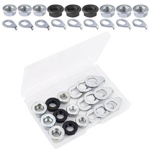 lot 10158 image: SAVITA 12pcs Carbon Steel Bike Wheel Flanged Axle Nut Kit, M8M9.5M10 Thread Sizes Bicycle Parts Accessories for Bike Front and Rear Wheel