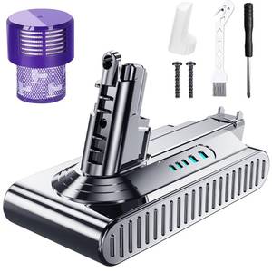lot 11703 image: JUNWOOD Replacement for Dyson v10 Battery SV12 7-Cell 206340 Battery 7000mAh Compatible with V10 Animal Absolute Fluffy Motorhead SV12 Cordless Stick Vacuum Cleaner 25.2V 206340 969352-02