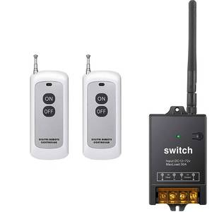 lot 12363 image: dstfuy Remote Control Switch 12V,DC 12V24V48V72V40A Relay, Wireless RF Switch with 984FT Long Range,Remote Switch for Anti-Theft Alarms,Roller Lind Door,Gate Barriers(New)