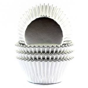 lot 12364 image: Eoonfirst Foil Cupcake Liners Standard Baking Cups 100 Pcs (Silver)