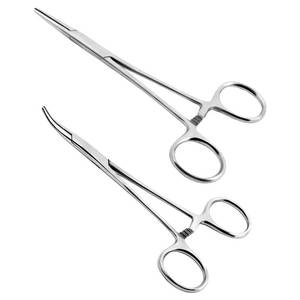 lot 12368 image: Ainiv 2 Piece Hemostat Curved and Straight Stainless Steel Self-Locking Fishing Forceps Piercing Remover Tool Piercing Grabber Tool for Nurses Pet Grooming Care Fishing DIY Crafting(5)