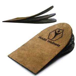 lot 12370 image: Premium Adjustable Orthopedic Heel Lift - Made in the USA - for Heel Pain and Leg Length Discrepancies - Pack of 2 (Small (Pack of 2)) Brown