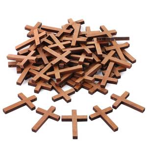 lot 12394 image: Mr. Pen- Wooden Crosses, 1.2x1.75 Inches, 50 Pack, Small Wooden Crosses, Wood Crosses for Crafts, Small Cross Pendant