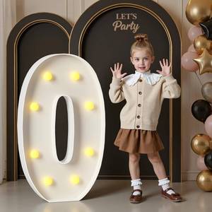 lot 13089 image: Mixifox Marquee Letters 3 Feet Tall, 3FT Large Light up Letters O, Big Sign O with Warm White Light for Birthday HOCO Wedding Proposal Engagement Graduation Party Backdrop Decorations
