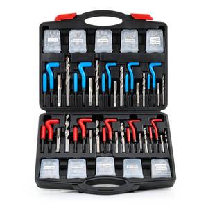 lot 13116 image: Orion Motor Tech Thread Repair Kit, SAE and Metric Thread Restorer Kit with HSS Drill Bits Inserts Taps Break Off Tools, Rethreading Tools in 14 516 38 716 12 & M5 M6 M8 M10 M12 Sizes