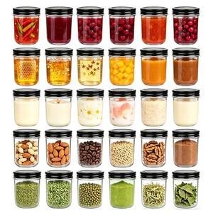 lot 13124 image: QAPPDA 6oz Glass Jars With Lids,Small Mason Jars Wide Mouth,Mini Canning Jars With Black Lids,Kitchen Storage Jars For Honey,Jam,Jelly,Baby Foods,Wedding Favor,Shower Favors,Spice Jars Set of 30