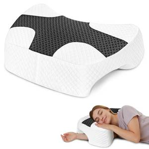 lot 13125 image: Eliteguard Side Sleeper Pillow with Arm Hole, Shoulder Relief System, Newly Upgrade Arm Pillow for Neck and Shoulder Pain, Premium Memory Foam, Suitable for Side, Back and Stomach Sleepers - Grey