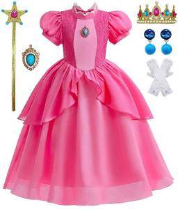 lot 14222 image: GZ-LAOPAITOU Princess Dress Up for Little Girls Princess Costume for Girls Halloween Birthday Party Outfits 5t 6t Pink