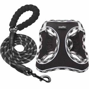 lot 14230 image: haapaw Dog Harness with Leash Set, No Pull Adjustable Reflective Step-in Puppy Harness with Thickened Padded Vest for Extra-SmallSmall Medium Dogs