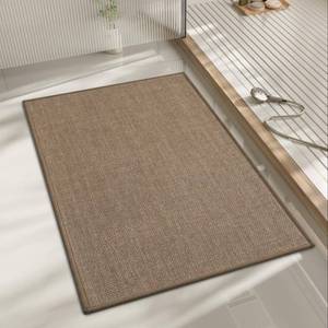 lot 14269 image: chakme Bathroom Rugs Mat 24x17, Ultra Thin Non Slip Bath Mat Small Quick Dry Absorbent Bath Mat for Bathroom Floor, (Dark Beige, 24x17)