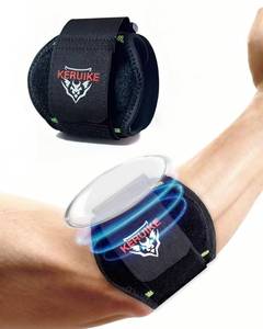 lot 14307 image: KERUIKE Tennis Elbow Brace for Tendonitis Adjustable Tennis Elbow Strap Golfers Elbow Brace for Relieving Tendonitis Discomfort with Compression Pad for Men Women Tennis & Golfers Elbow Support, Fits Forearm 7-13