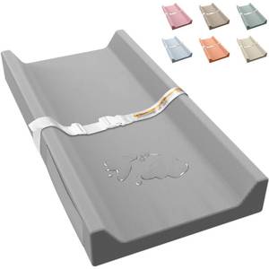 lot 14314 image: JVEOO Vegan Leather Baby Changing Pad, Waterproof & Wipeable Soft Diaper Changing Mat 32 x 16.6 Comfortable Infant Changing Station for Dresser & Table