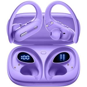 lot 18224 image: Active Noise Cancelling Wireless Earbuds Bluetooth Headphones 90 Hrs Playtime Ear Buds with Hi-Res Stereo Deep Bass Power Display Earphones with Earhooks Waterproof Transparency Headset forSport 0fnex