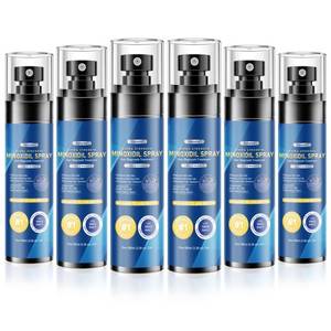 lot 18258 image: 5% Minoxidil Spray for men-6 pack�� Infused with Biotin, Hair Growth Treatment, Supports Thicker and Fuller Hair & Beard (21oz, 10 Month Supply)