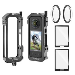 lot 18264 image: debous Insta 360 X4 Aluminum Frame Cage Case Bag Glass Lens Guard Set Screen Protector for Insta360 X4 X 4 Accessories Kit Anti-Scratch Metal Housing Shell Tempered Glass Protective Film Cover