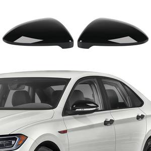 lot 19556 image: LHCDQSKCW Pair Rearview Mirror Cover Cap Compatible with VW Jetta 2019 2020 2021 2022 2023 2024, ��Only for US Version with Turn Signals��, Clip-on Passenger & Driver Side Door Mirror Housing Cap Trim