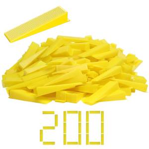 lot 19575 image: DGSL Tile Leveling System Tile Wedges, 200PCS Reusable Tile Leveling Wedges for 18, 116, 132 Tile Spacers, Tile Leveling Clips and Tile Leveler Installation