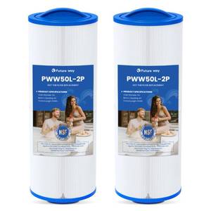 lot 19582 image: Future Way PWW50L Hot Tub Filter Replacement for Waterway Teleweir 50, 817-4050, Replace Pleatco PWW50L, Unicel 4CH-949, Filbur FC-0172, SD-01143, Spa Filter Cartridge, 50 Sq. Ft, 2 Pack