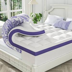 lot 19592 image: ChiXpace Dual Layer 4 Inch Memory Foam Mattress Topper Twin - 2 Inch Gel Memory Foam and 2 Inch Pillow Top Mattress Pad, 7-Zone Egg Crate Twin Size Mattress Topper(White)