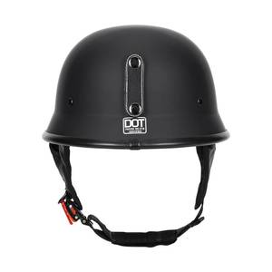 lot 19596 image: QUICKOOL DOT Certified German Style Motorcycle Half Helmet, Vintage ABS Lightweight Helmet for Adults, Retro Half Face Helmet for Cruiser Scooter Chopper (Matte Black,XL)