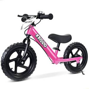 lot 19625 image: KRIDDO Pro Toddler Balance Bike 2 Year Old with Hand Brake and Kickstand, 12 Inch Push Bicycle, Gift Bike for 2-5 Boys Girls, Pink