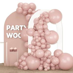 lot 20308 image: PartyWoo Dusty Pink Balloons 120pcs Different Sizes of 18 12 10 5 Inch Boho Blush Lilac Pink Balloon Arch Kit Garland for Princess Birthday Baby Shower Graduation Party Decorations Pink-F54 (LIGHT BLUE)