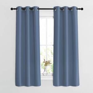 lot 20320 image: NICETOWN Blackout Curtains & Drapes 63 inch Long - Grommet Window Treatment Energy Saving Thermal Insulated Room Darkening for Living Room (Stone Blue, 1 Pair, W37 x L63)