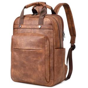 lot 20322 image: Rcrirth PU Leather Laptop Backpack Women for Travel  17 Inch Laptop Bag for Women - Large Capacity Teacher Nurse Computer Bag for Work College School (Brown)